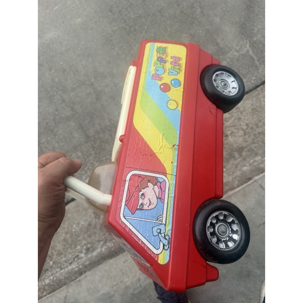 Vintage Playskool Popper Van Push Toy Red‎ Rolling Ball Popper Toddler Toy